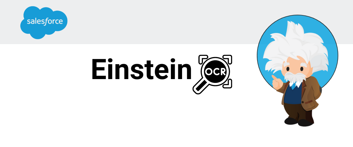 On the left side you can see the Salesforce logo and on the right you can see the well-known Einstein logo from Salesforce. In the middle the headline 